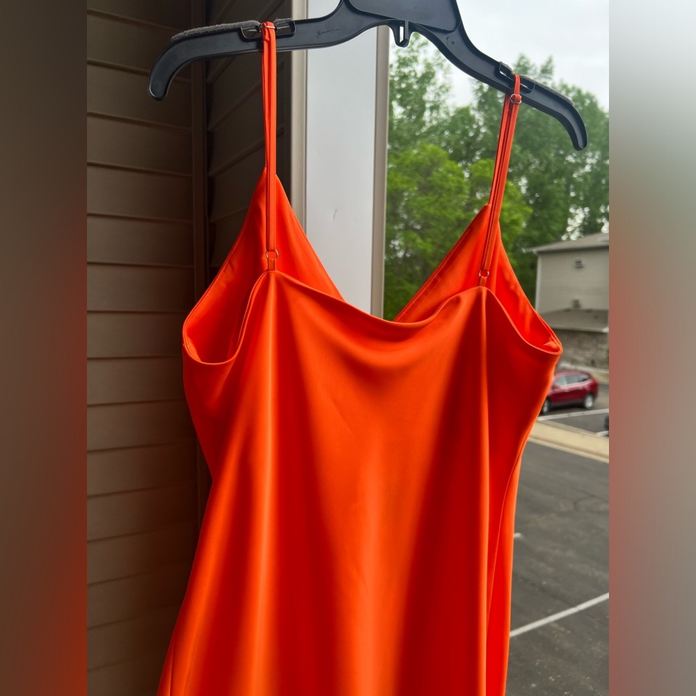 🆕 Gianni Bini Orange Women’s Slip Midi Dress Size 12 - Picture 7 of 12